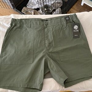 RVCA Green Camp Shorts for Men